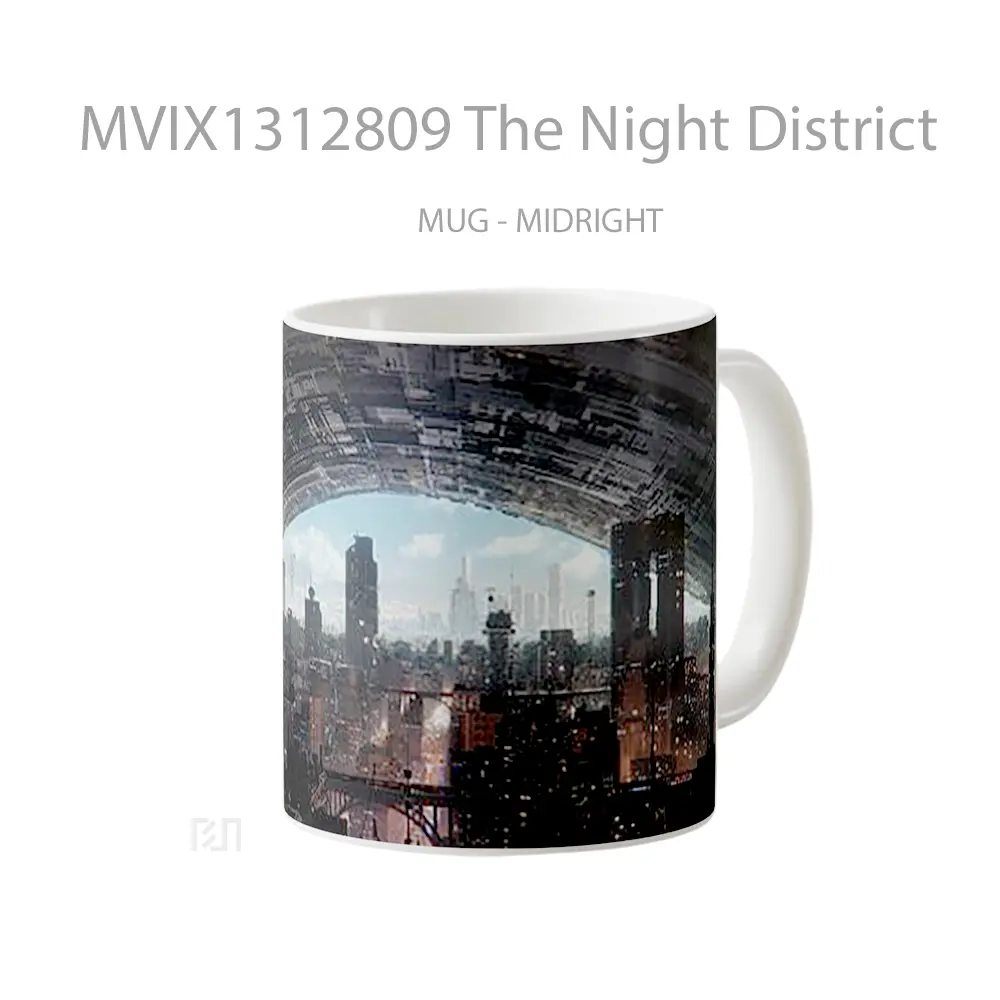 Mug The Night District Gelas Keramik Unik - All-side / Desain