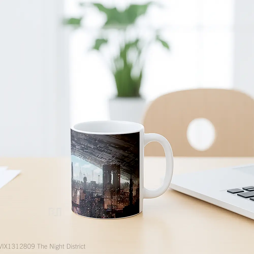 Mug The Night District Gelas Keramik Unik - All-side / Desain
