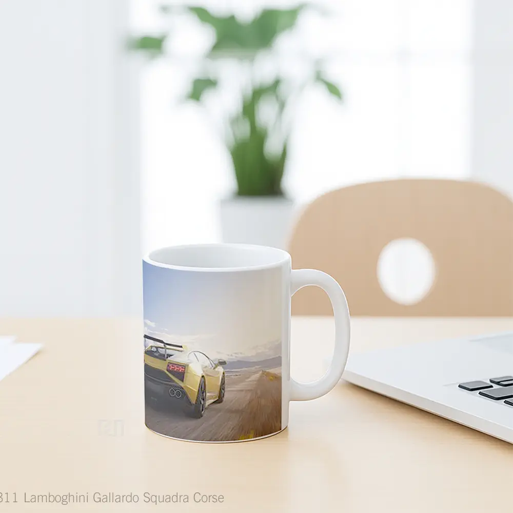 Mug Lamboghini Gallardo Squadra Corse Gelas Keramik Unik - All-side / Desain
