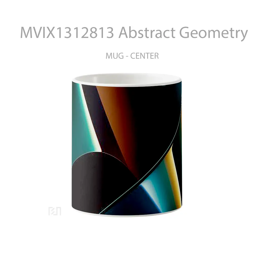 Mug Abstract Geometry Gelas Seni Modern