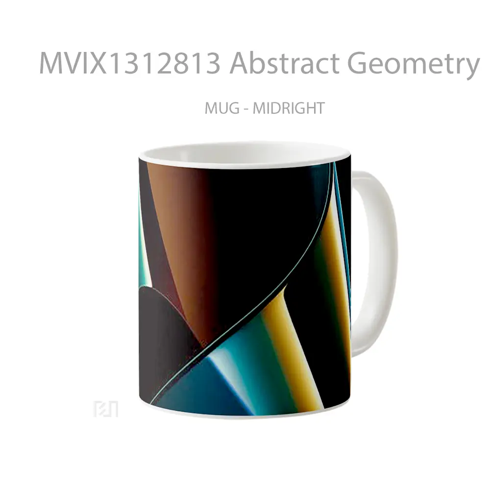Mug Abstract Geometry Gelas Seni Modern - All-side / Desain