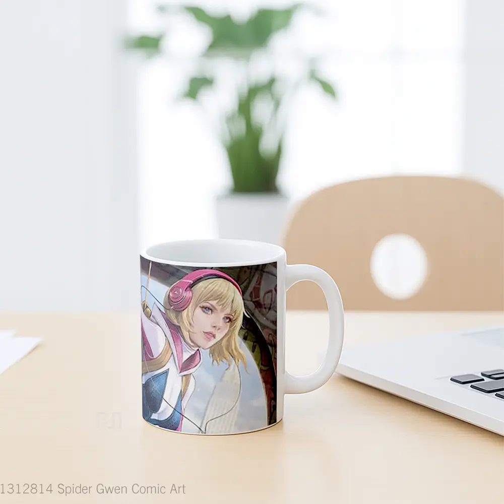Mug Spider Gwen Comic Art Gelas Keramik Unik - All-side / Desain