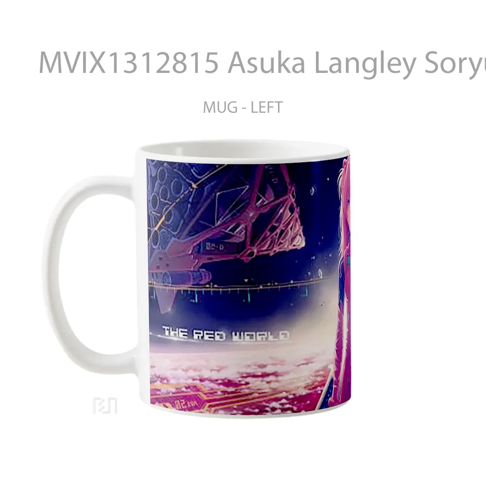 Mug Asuka Langley Soryu Cangkir Anime - All-side / Desain
