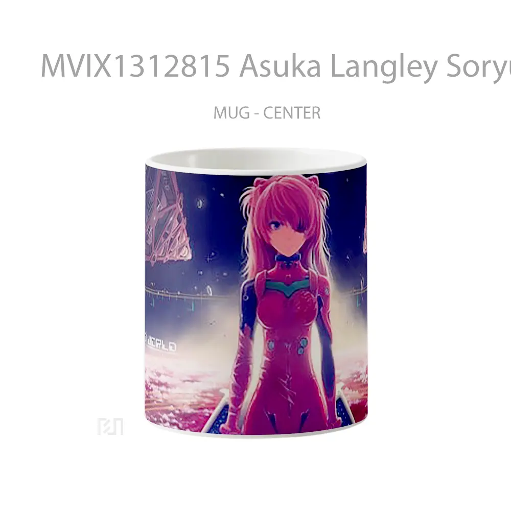 Mug Asuka Langley Soryu Cangkir Anime