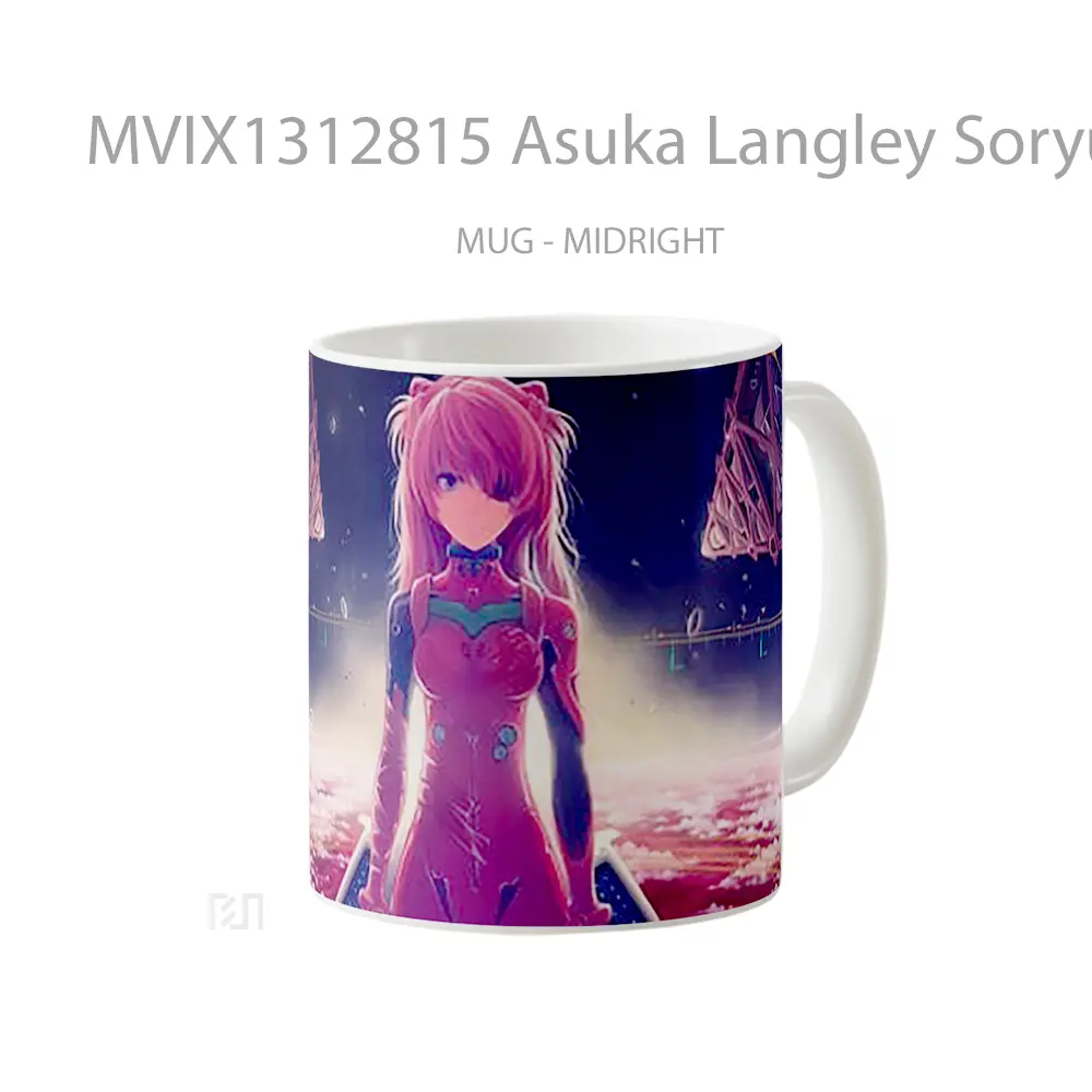 Mug Asuka Langley Soryu Cangkir Anime - All-side / Desain
