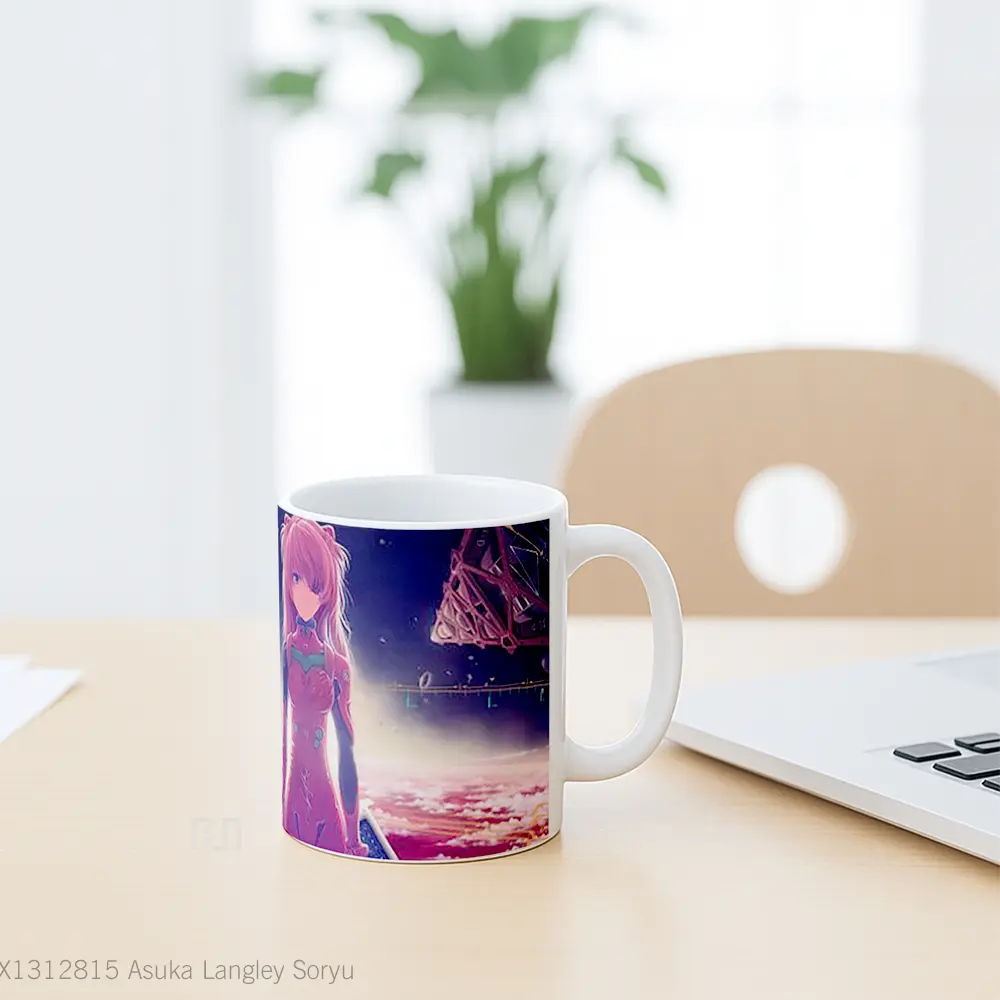 Mug Asuka Langley Soryu Cangkir Anime - All-side / Desain