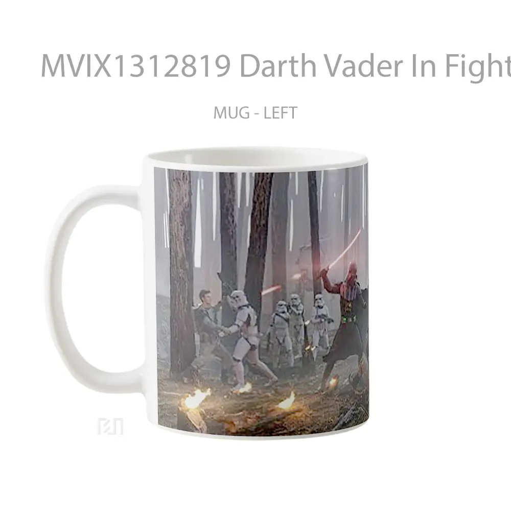 Mug Darth Vader In Fight Gelas Star Wars - All-side / Desain