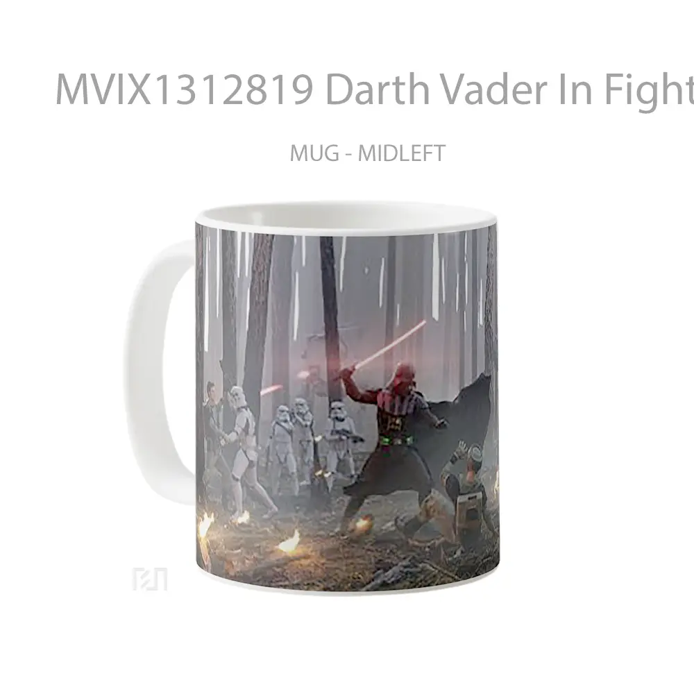 Mug Darth Vader In Fight Gelas Star Wars - All-side / Desain