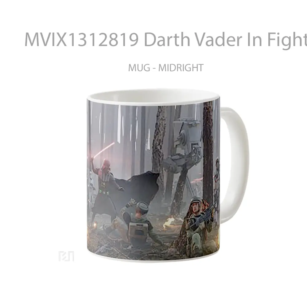 Mug Darth Vader In Fight Gelas Star Wars - All-side / Desain