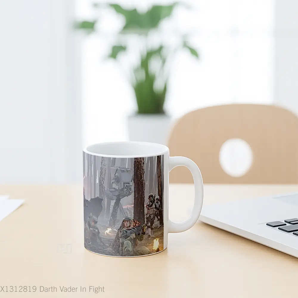 Mug Darth Vader In Fight Gelas Star Wars - All-side / Desain