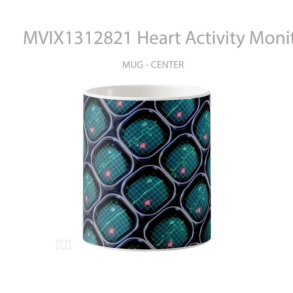 Mug Heart Activity Monitors Gelas Keramik Unik