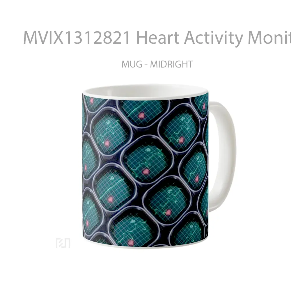 Mug Heart Activity Monitors Gelas Keramik Unik - All-side / Desain