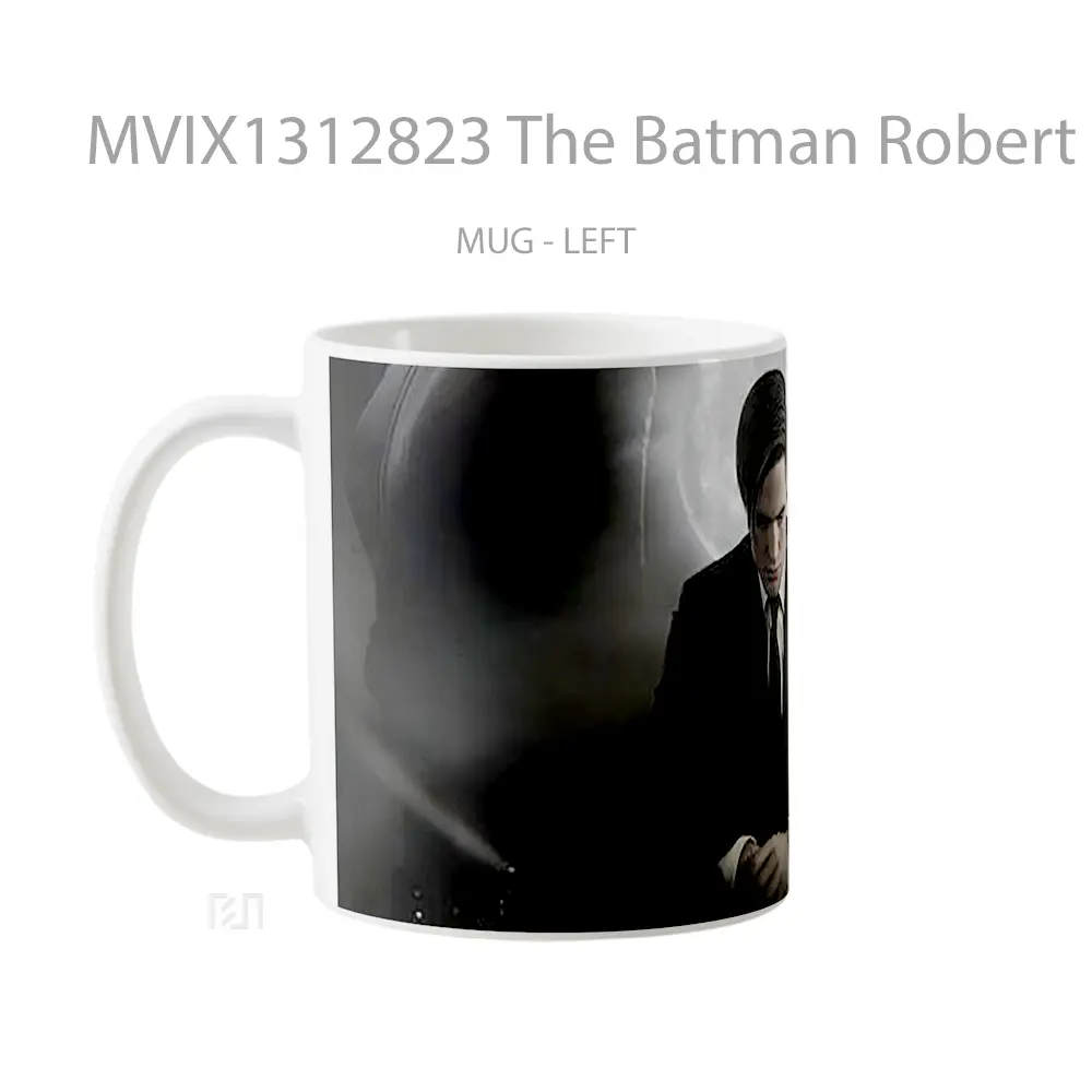 Mug The Batman Robert Pattinson Fanart Gelas Superhero - All-side / Desain