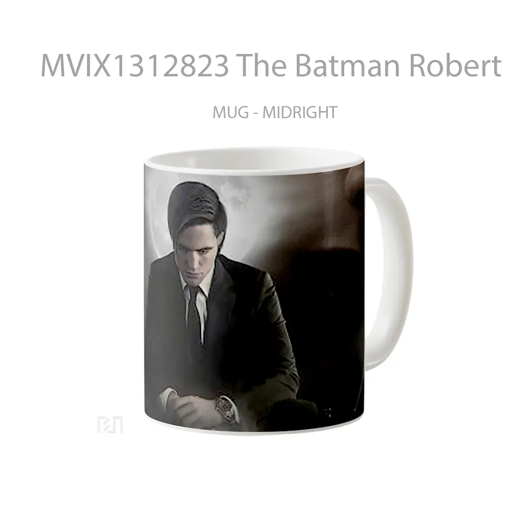 Mug The Batman Robert Pattinson Fanart Gelas Superhero - All-side / Desain