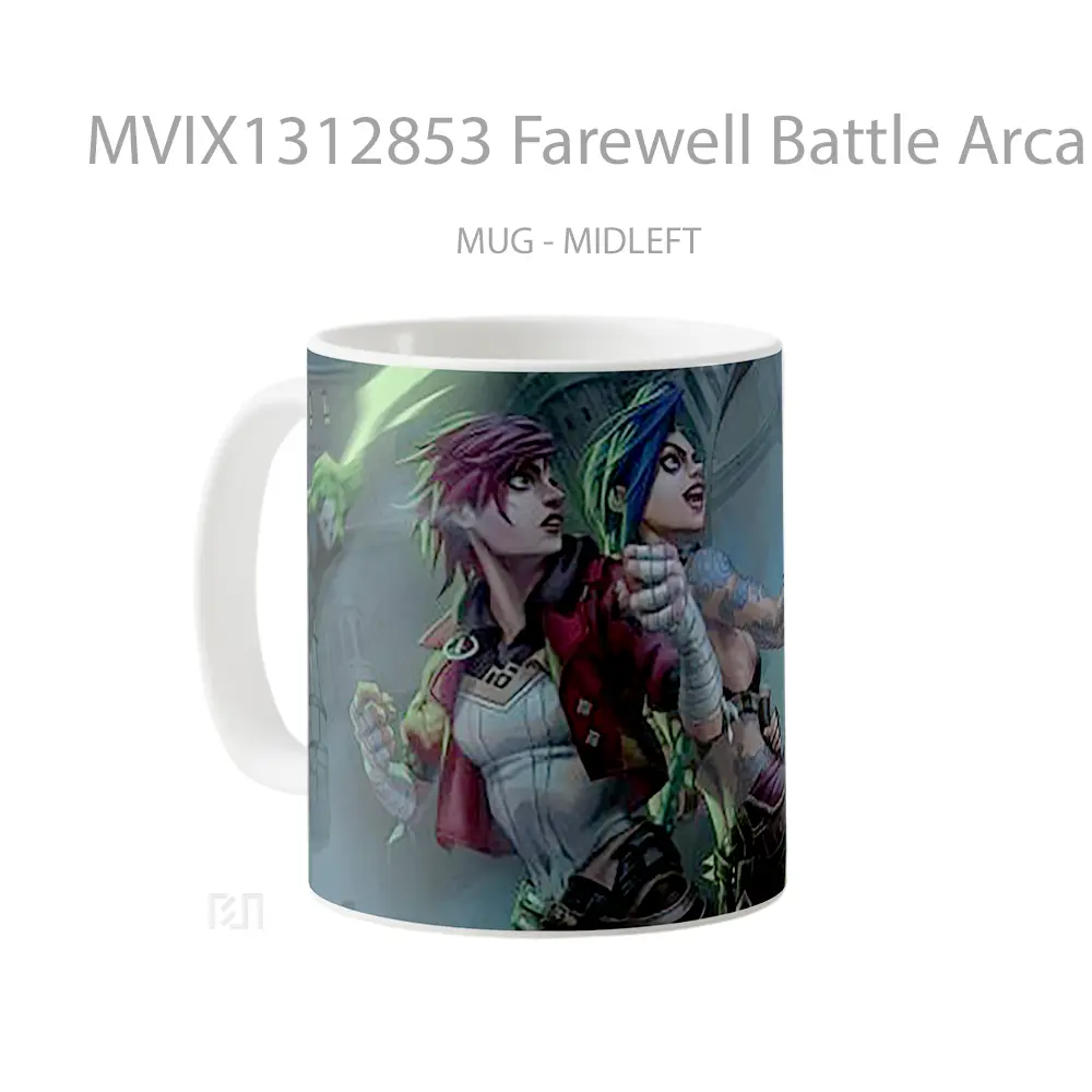 Mug Farewell Battle Arcane Gelas Keramik Unik - All-side / Desain