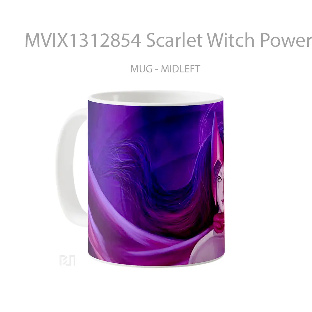 Mug Scarlet Witch Power Fanart Gelas Superhero - All-side / Desain