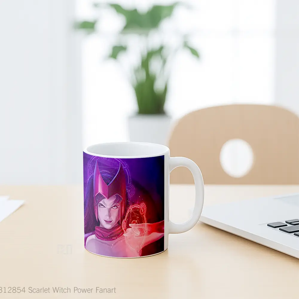 Mug Scarlet Witch Power Fanart Gelas Superhero - All-side / Desain
