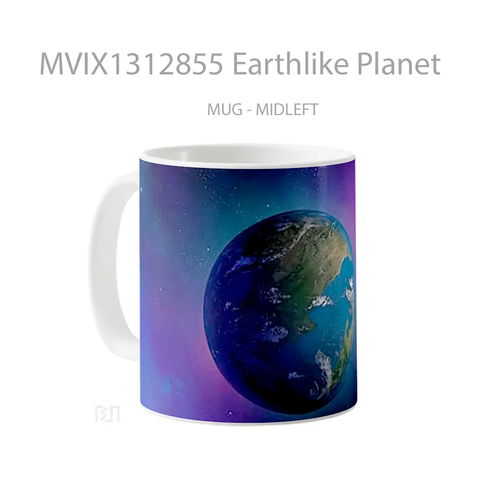 Mug Earthlike Planet Gelas Astronomi - All-side / Desain