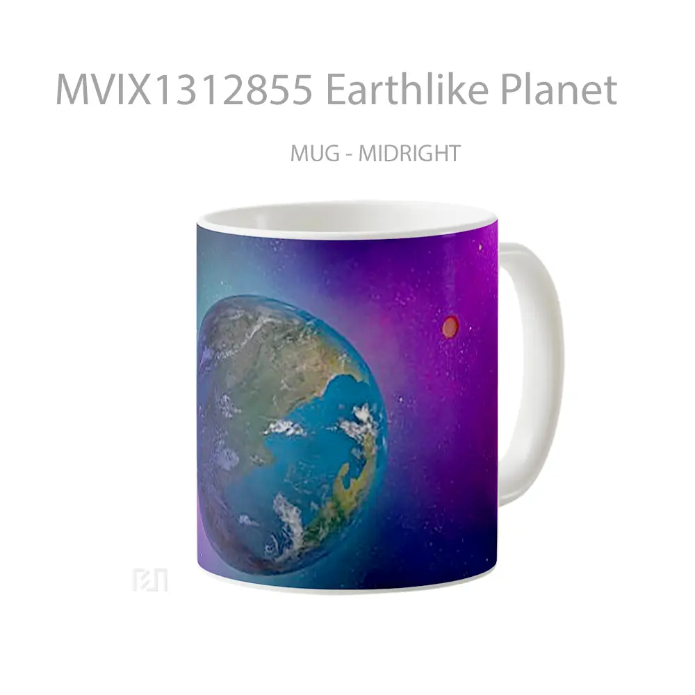 Mug Earthlike Planet Gelas Astronomi - All-side / Desain