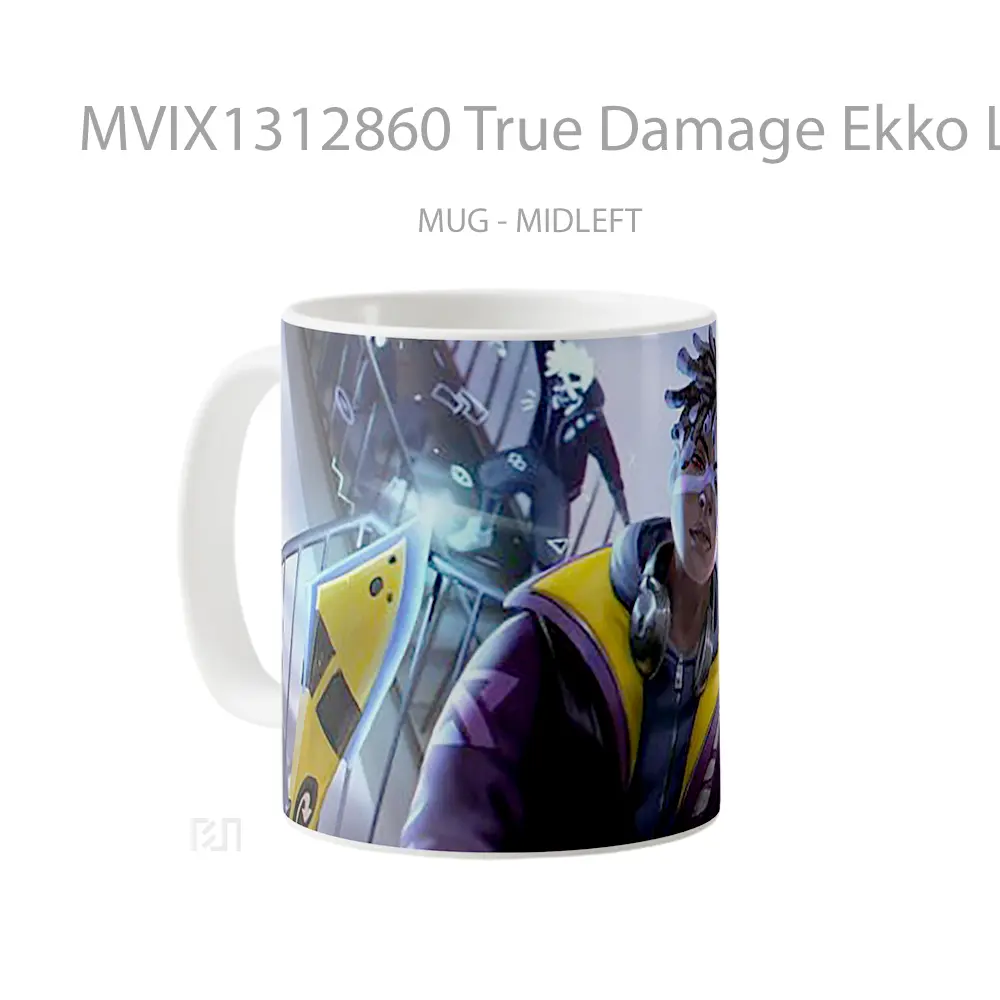 Mug True Damage Ekko League Of Legends Fanart Cangkir Gamer - All-side / Desain