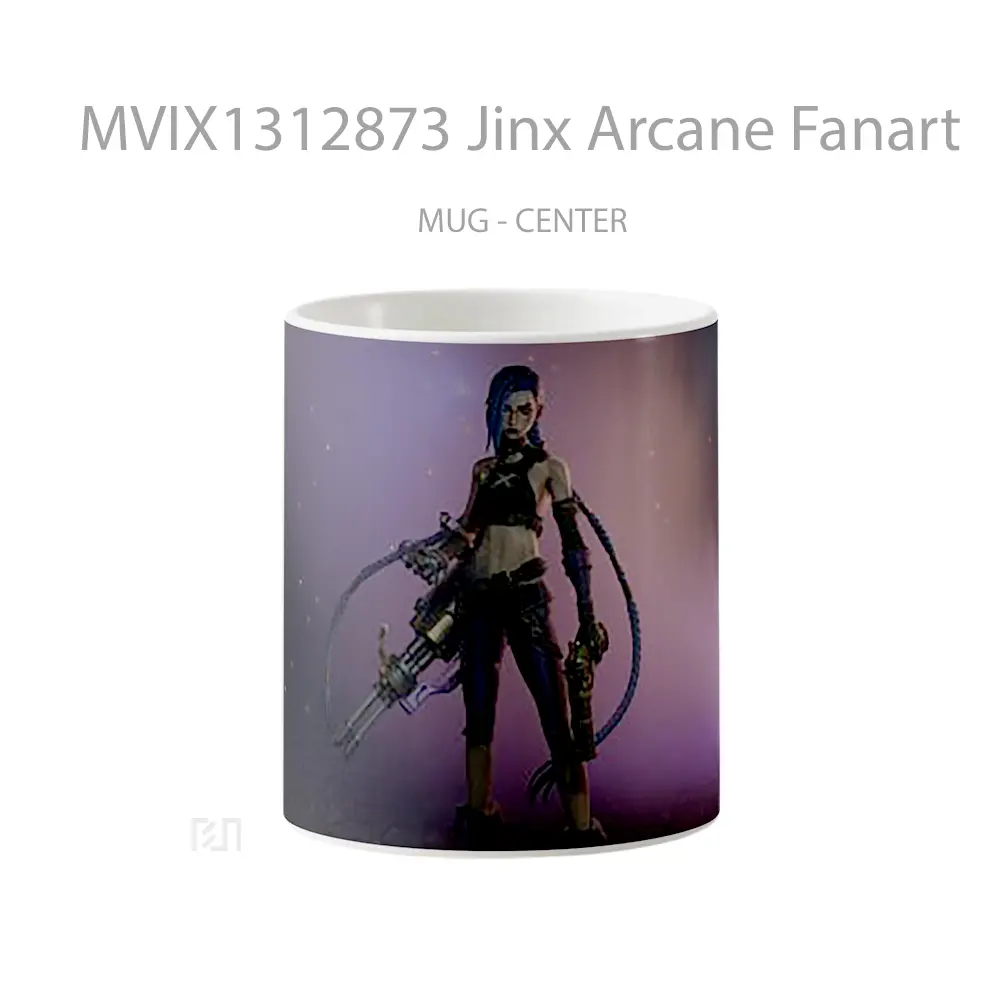 Mug Jinx Arcane Fanart Gelas Keramik Unik