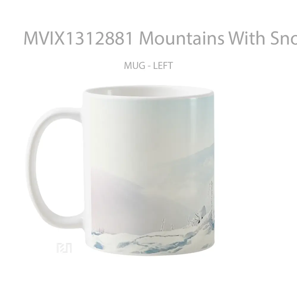 Mug Mountains With Snow Gelas Pemandangan Alam - All-side / Desain