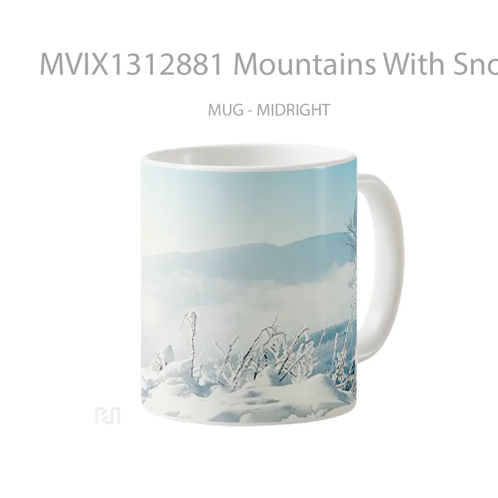 Mug Mountains With Snow Gelas Pemandangan Alam - All-side / Desain