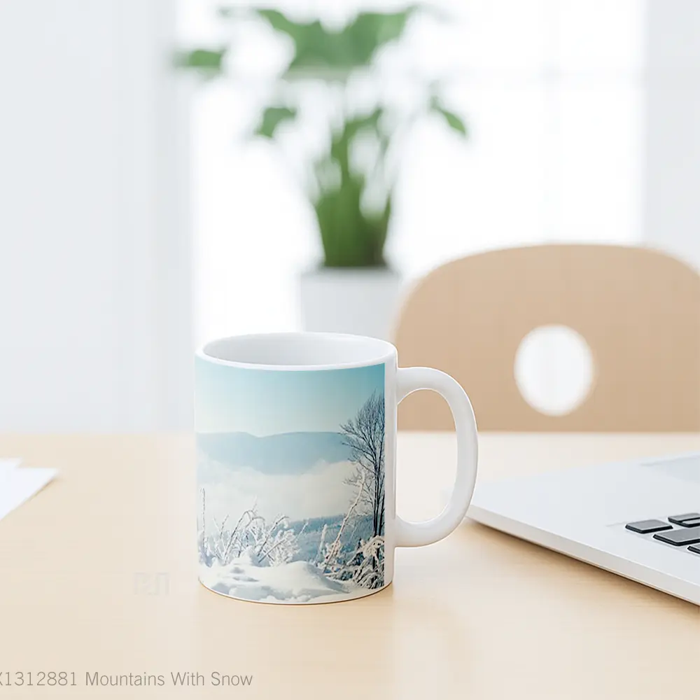Mug Mountains With Snow Gelas Pemandangan Alam - All-side / Desain