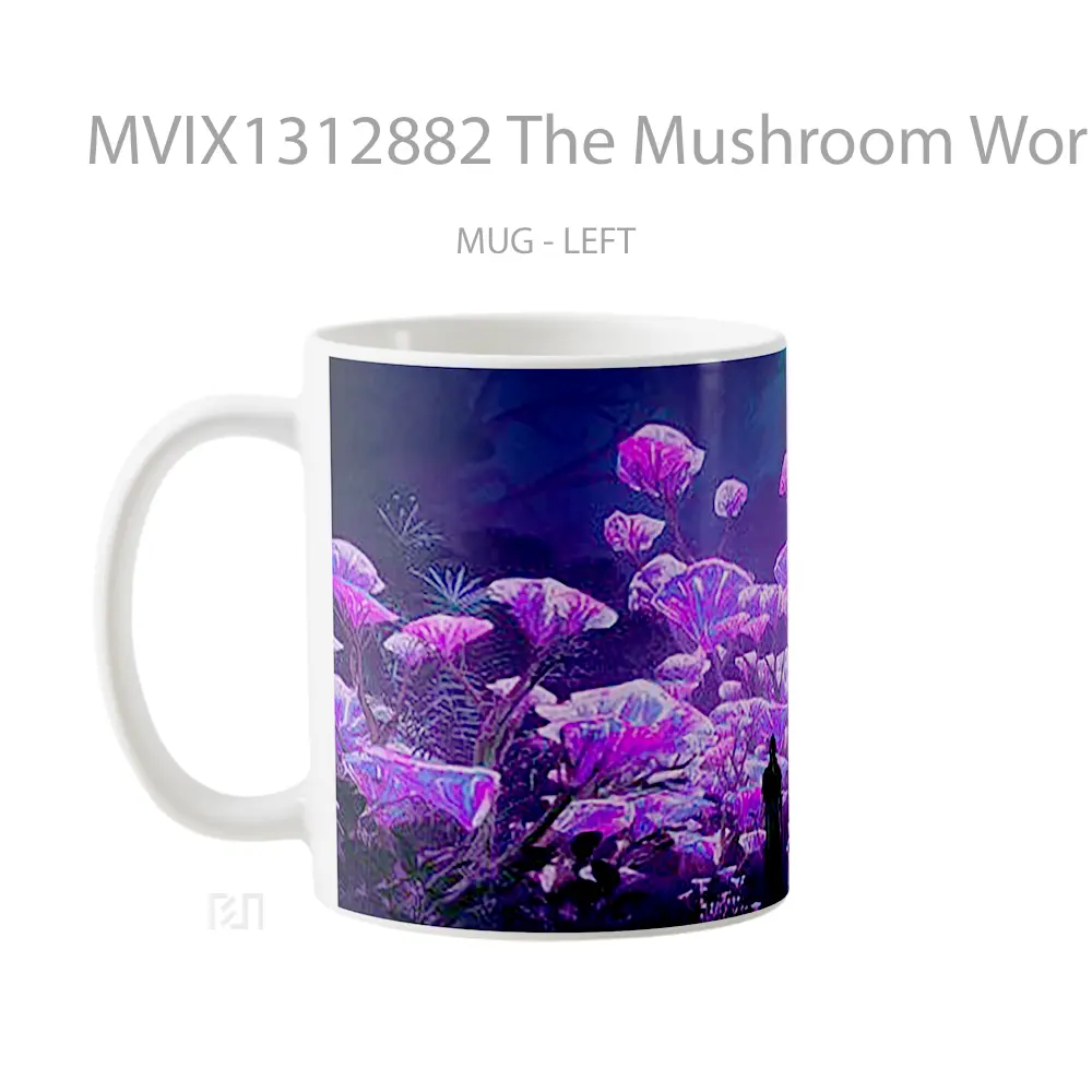 Mug The Mushroom World Gelas Keramik Unik - All-side / Desain
