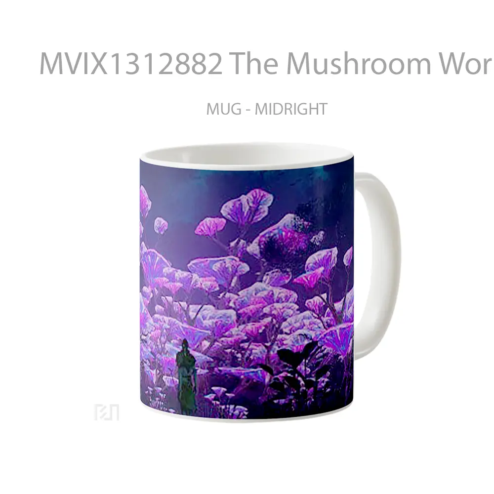 Mug The Mushroom World Gelas Keramik Unik - All-side / Desain