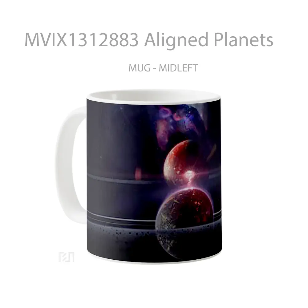 Mug Aligned Planets Gelas Astronomi - All-side / Desain
