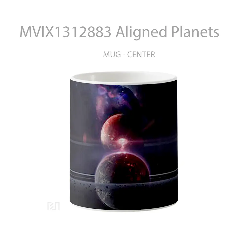 Mug Aligned Planets Gelas Astronomi