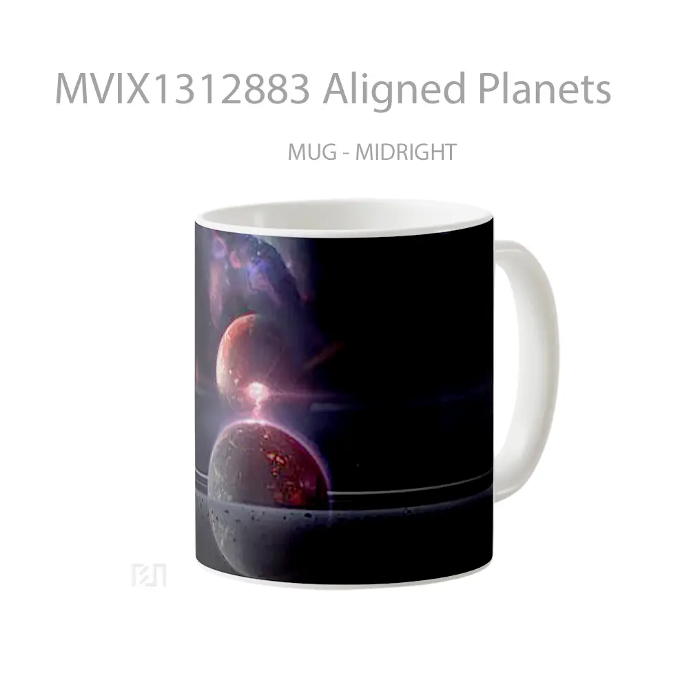 Mug Aligned Planets Gelas Astronomi - All-side / Desain