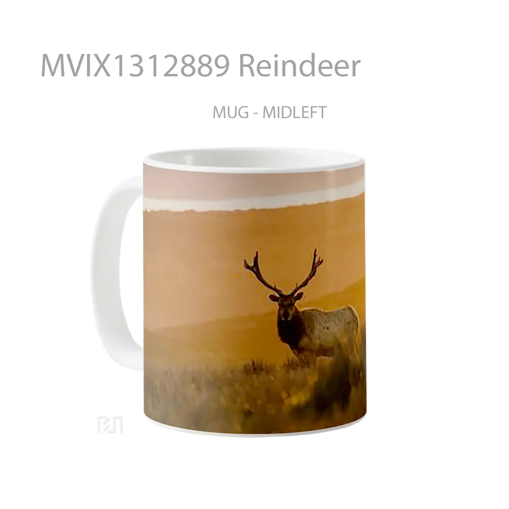 Mug Reindeer Gelas Hewan Lucu - All-side / Desain