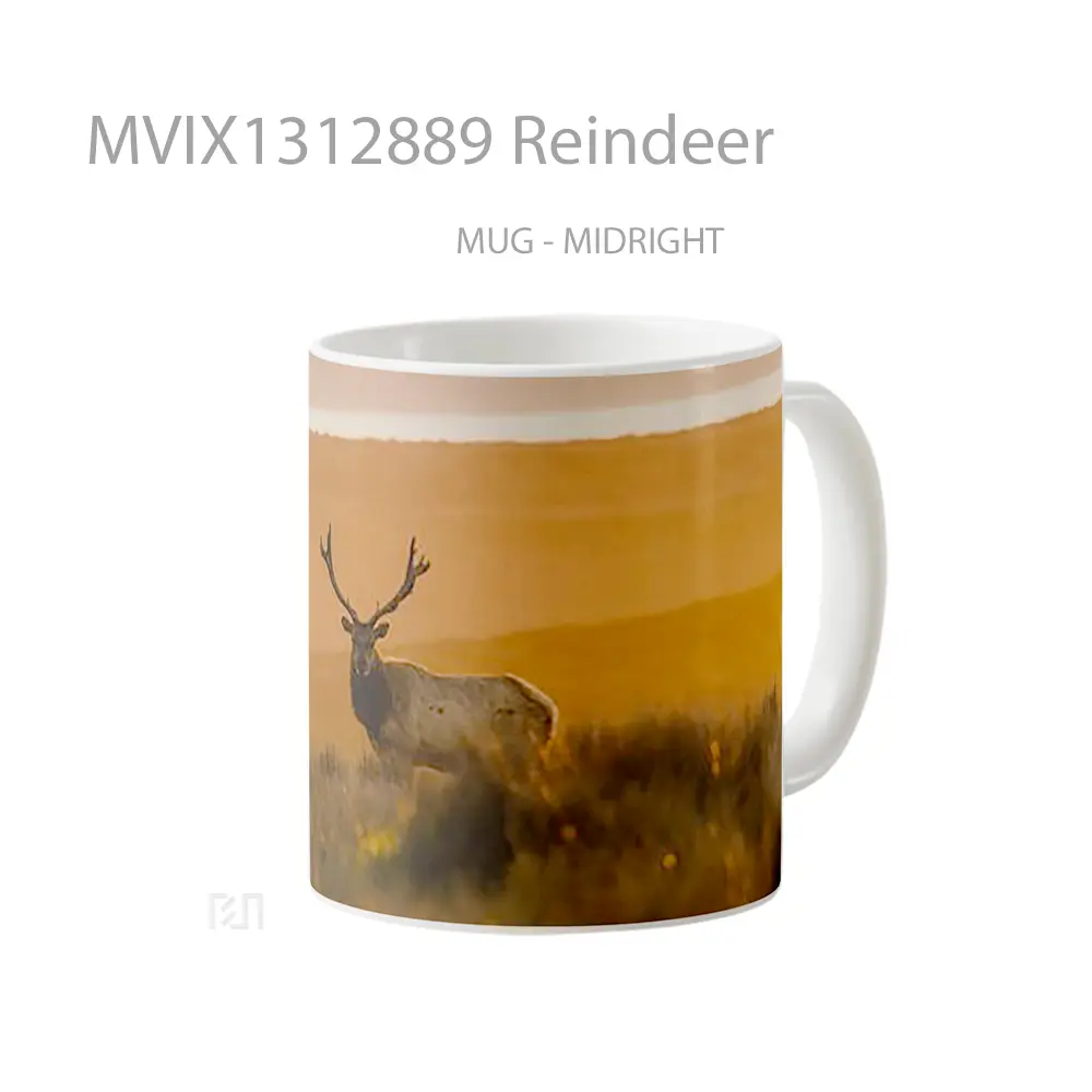 Mug Reindeer Gelas Hewan Lucu - All-side / Desain