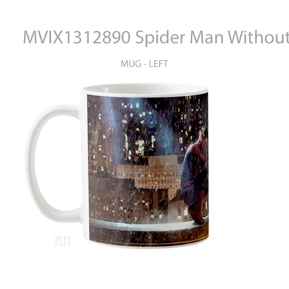 Mug Spider Man Without Mask Under The Rain Gelas Superhero - All-side / Desain