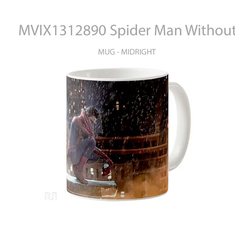 Mug Spider Man Without Mask Under The Rain Gelas Superhero - All-side / Desain