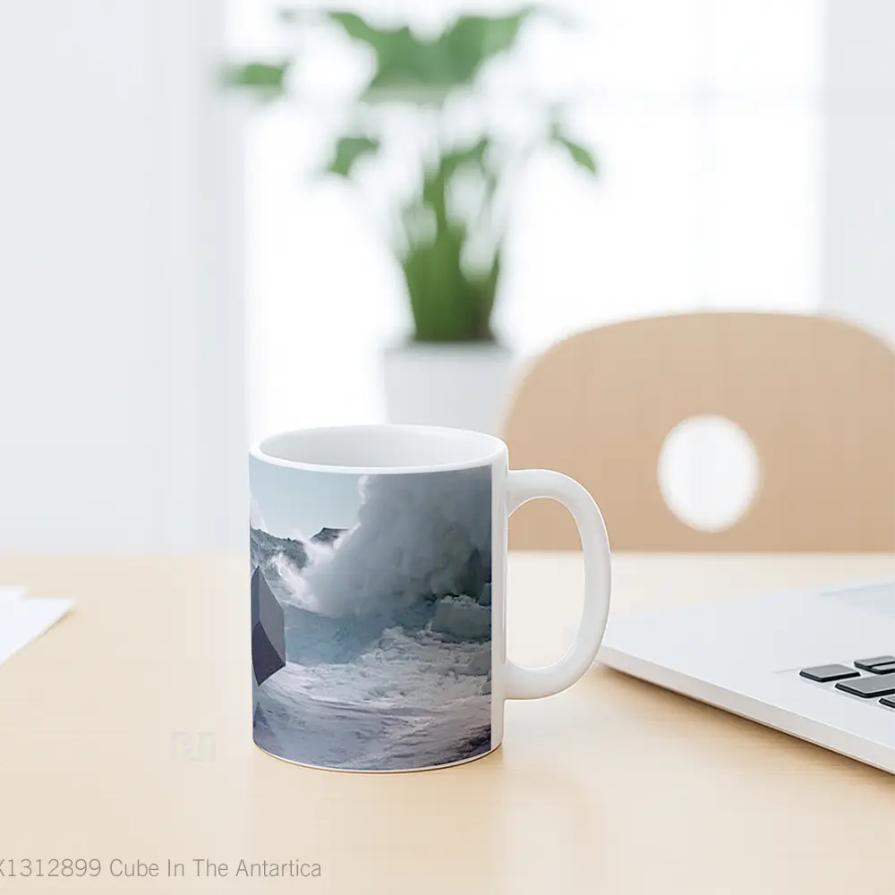 Mug Cube In The Antartica Gelas Keramik Unik - All-side / Desain