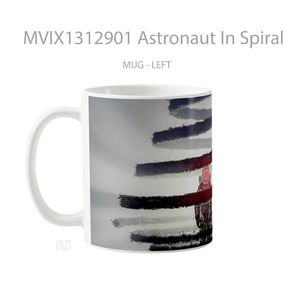 Mug Astronaut In Spiral Gelas Astronomi - All-side / Desain
