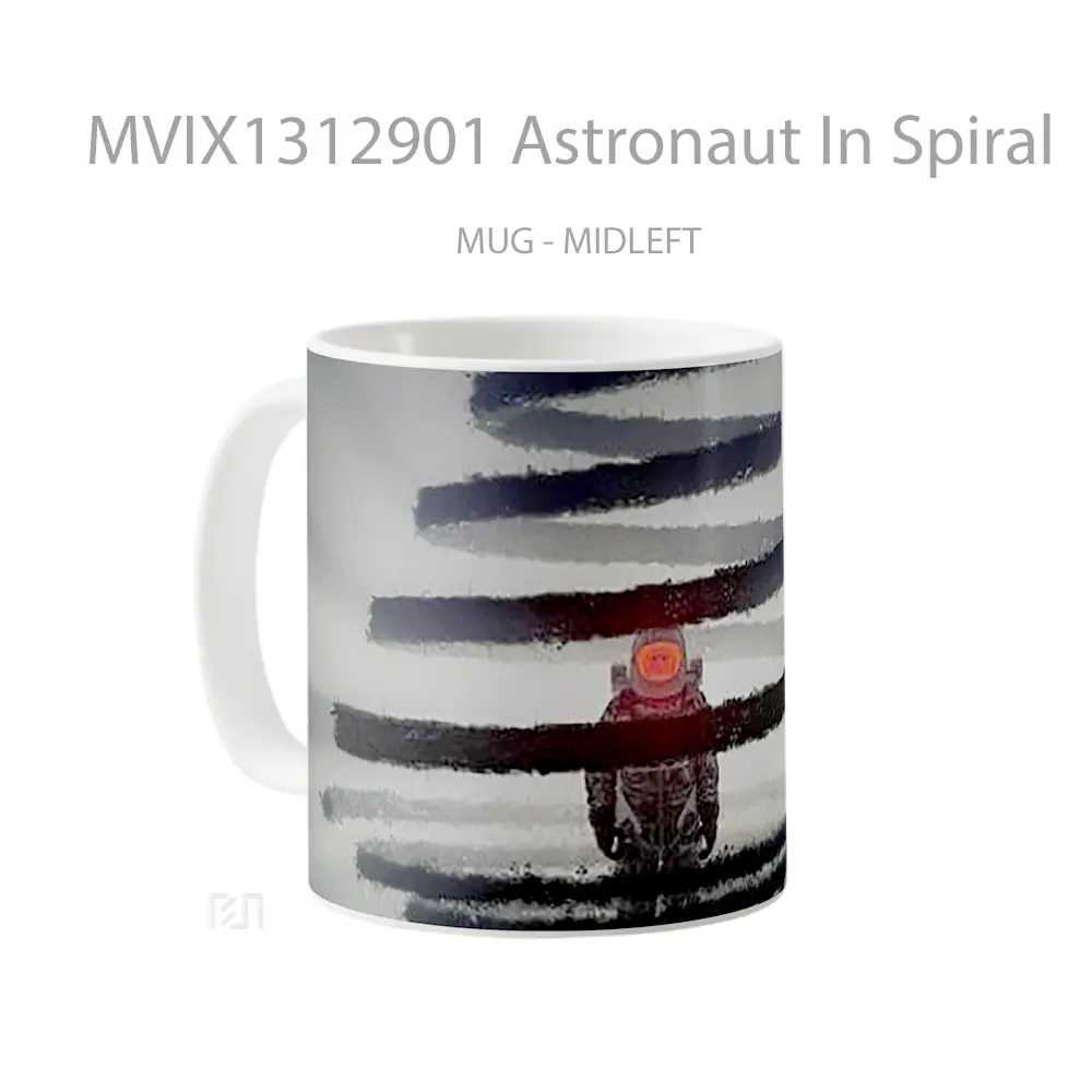 Mug Astronaut In Spiral Gelas Astronomi - All-side / Desain