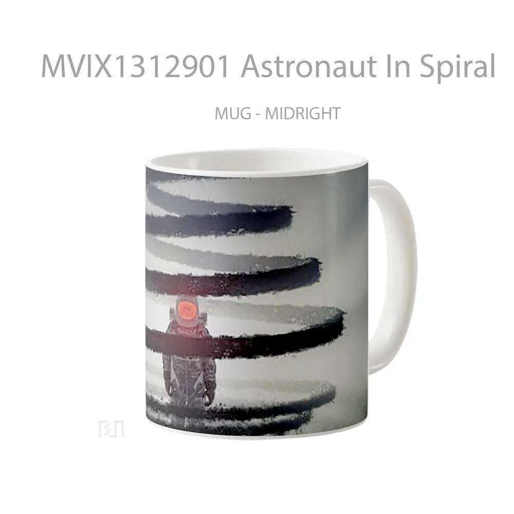 Mug Astronaut In Spiral Gelas Astronomi - All-side / Desain