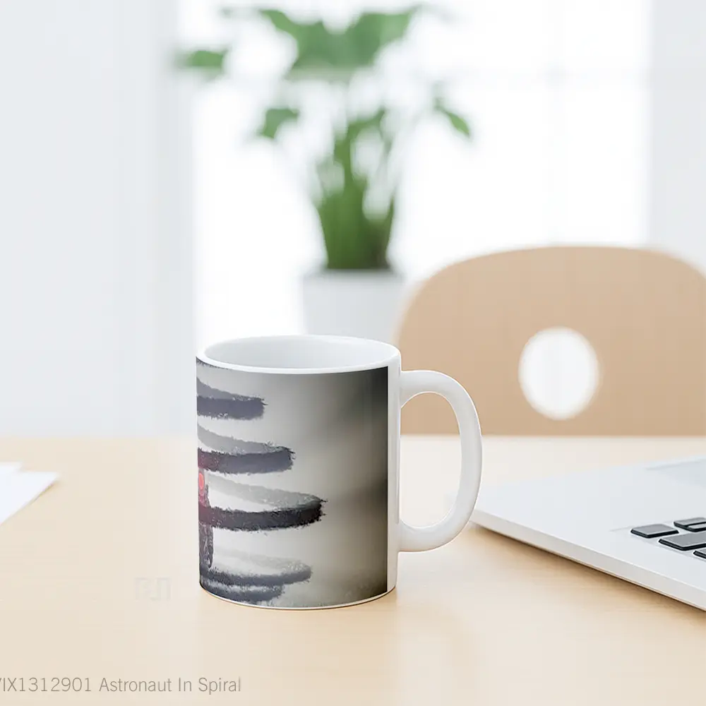 Mug Astronaut In Spiral Gelas Astronomi - All-side / Desain