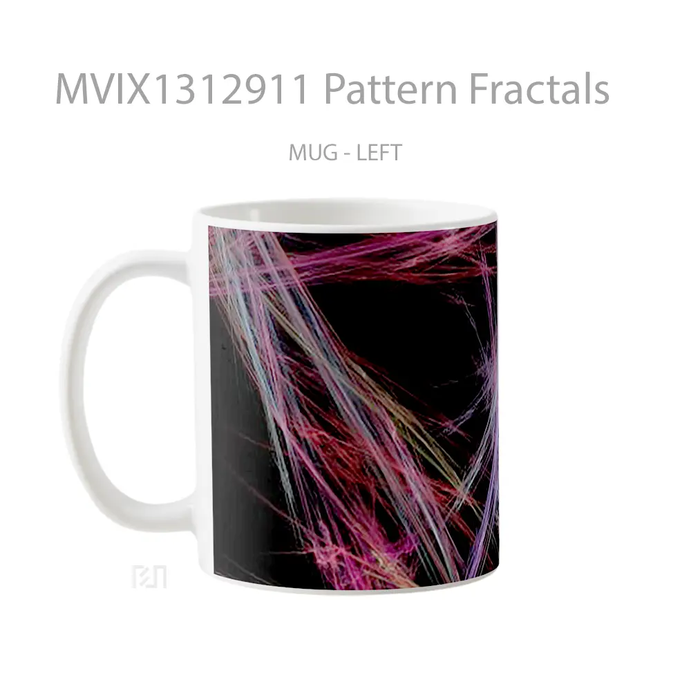 Mug Pattern Fractals Gelas Seni Modern - All-side / Desain