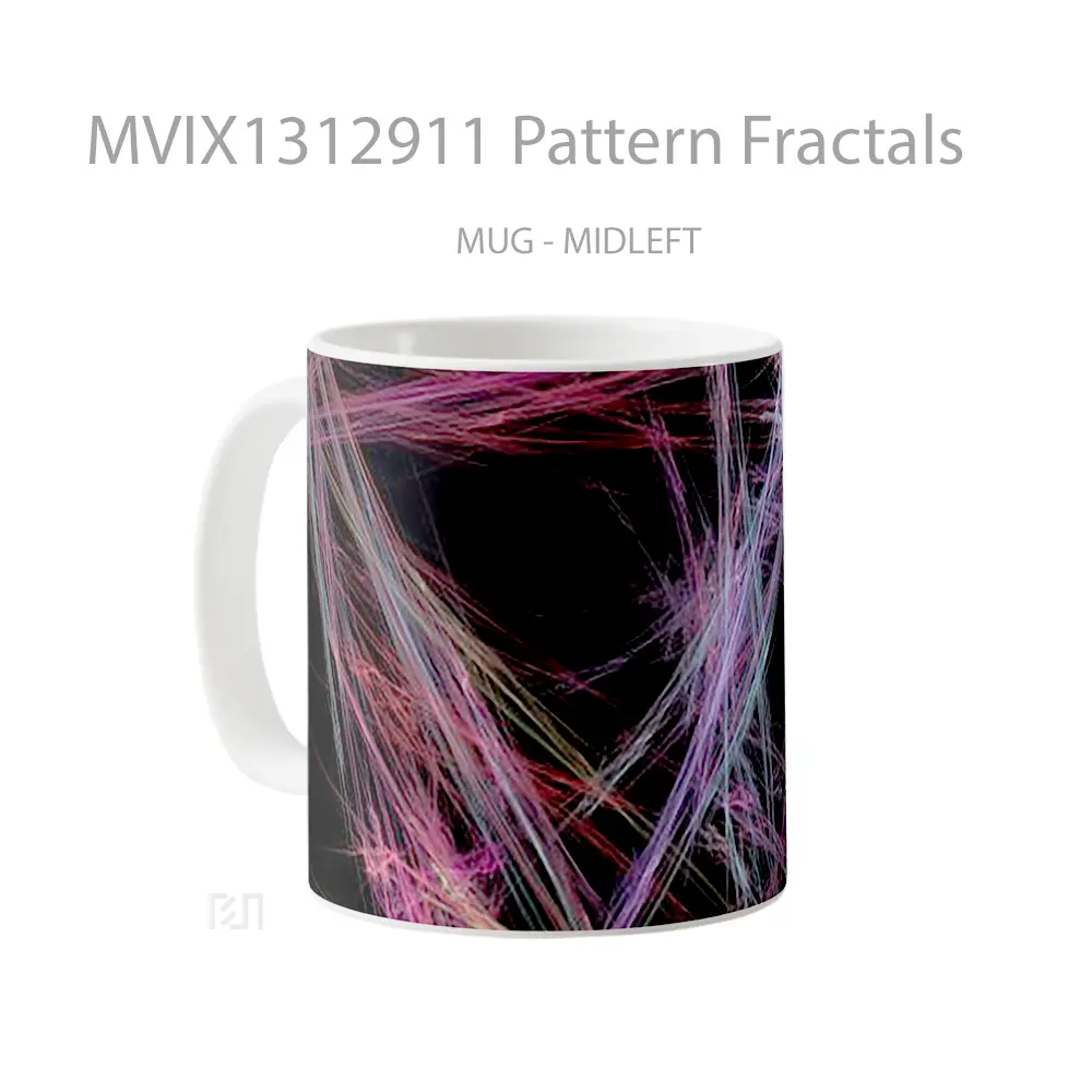 Mug Pattern Fractals Gelas Seni Modern - All-side / Desain