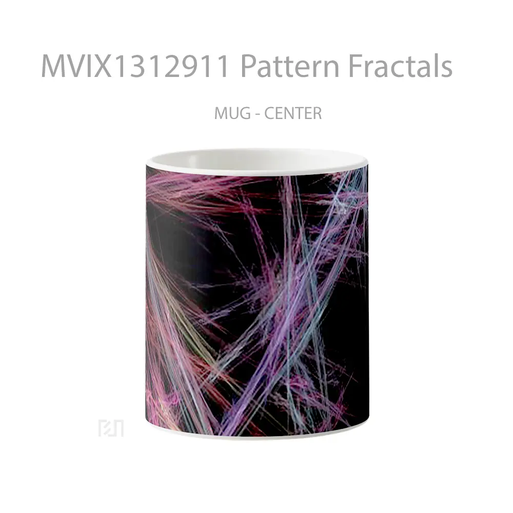 Mug Pattern Fractals Gelas Seni Modern