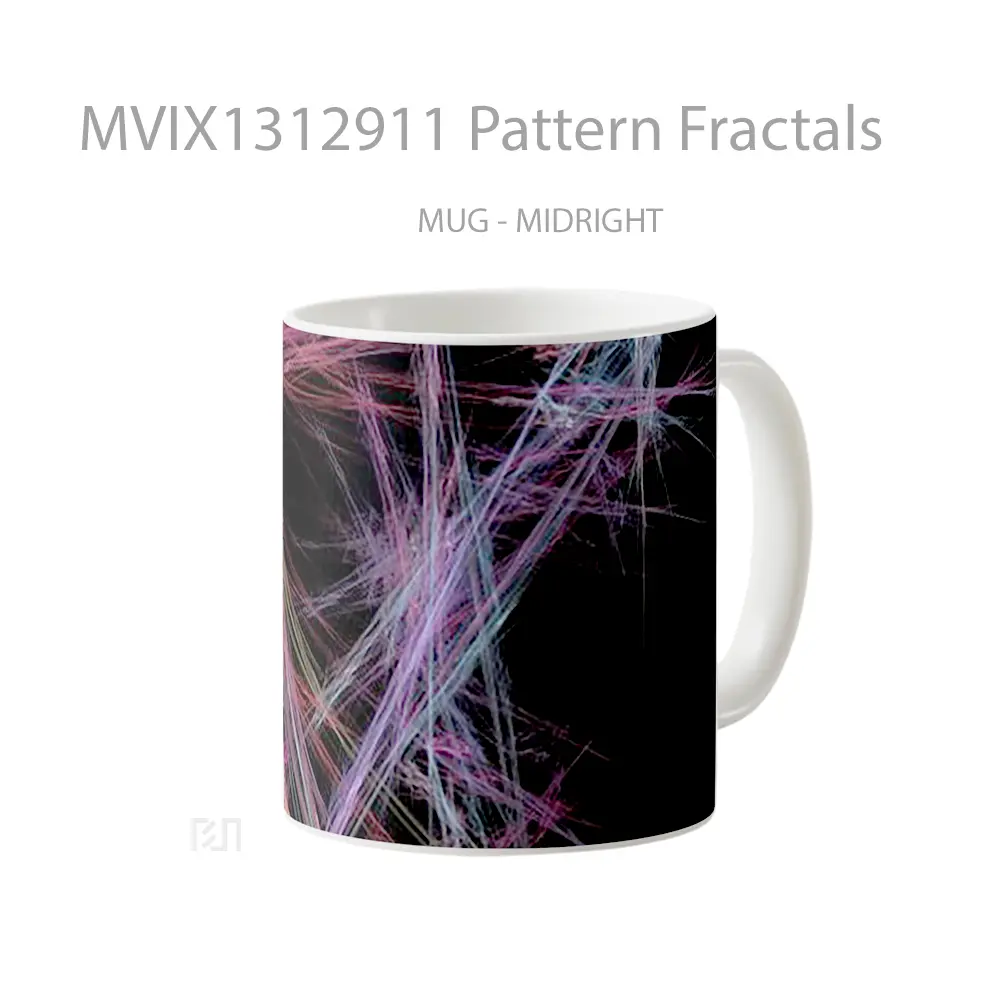 Mug Pattern Fractals Gelas Seni Modern - All-side / Desain