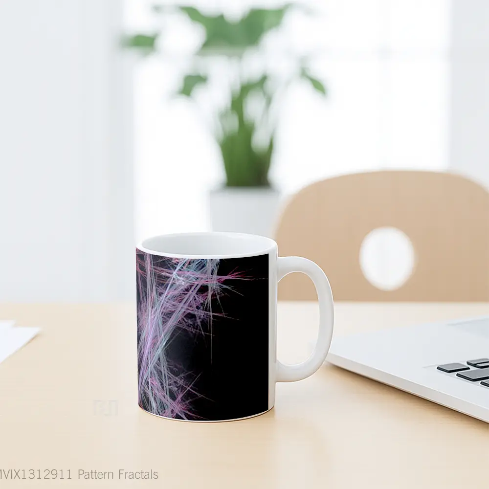 Mug Pattern Fractals Gelas Seni Modern - All-side / Desain