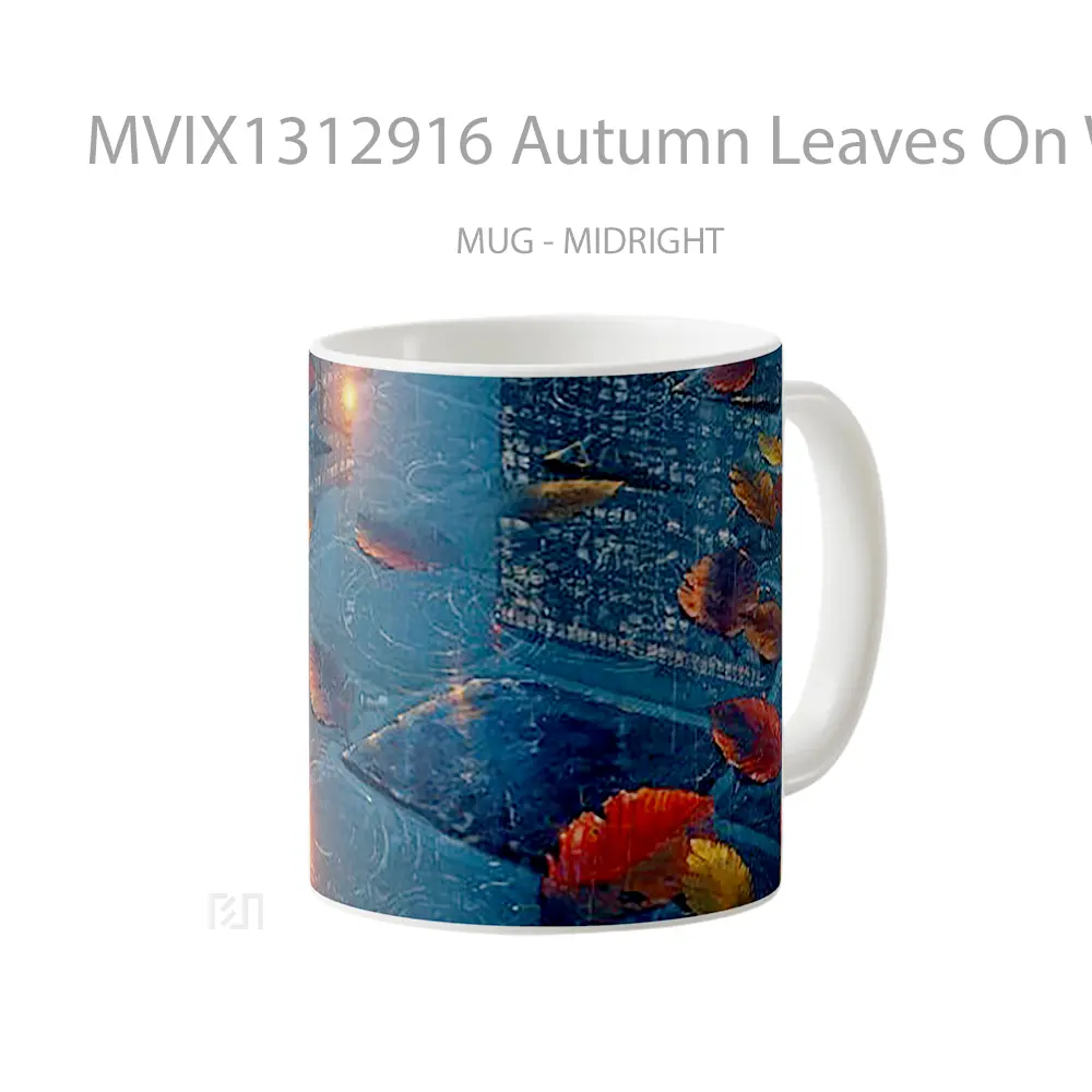 Mug Autumn Leaves On Water Gelas Pemandangan Alam - All-side / Desain