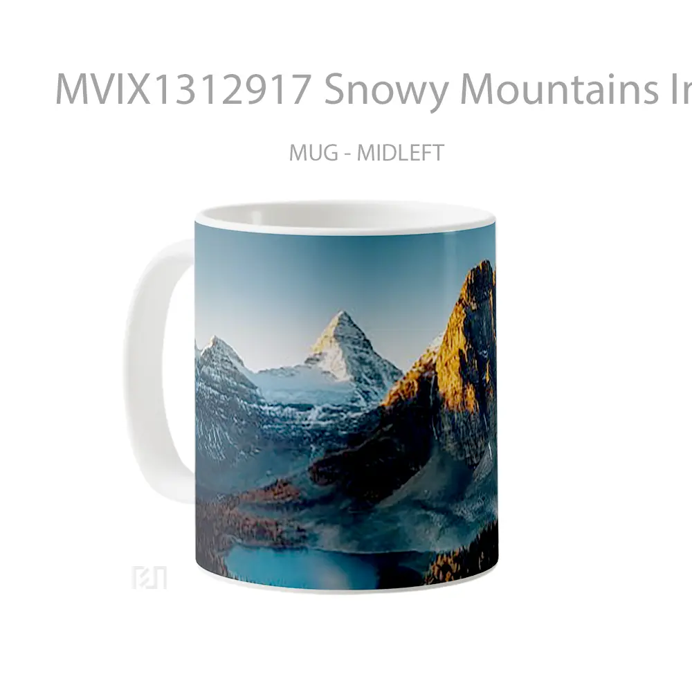 Mug Snowy Mountains In The Forest Gelas Pemandangan Alam - All-side / Desain