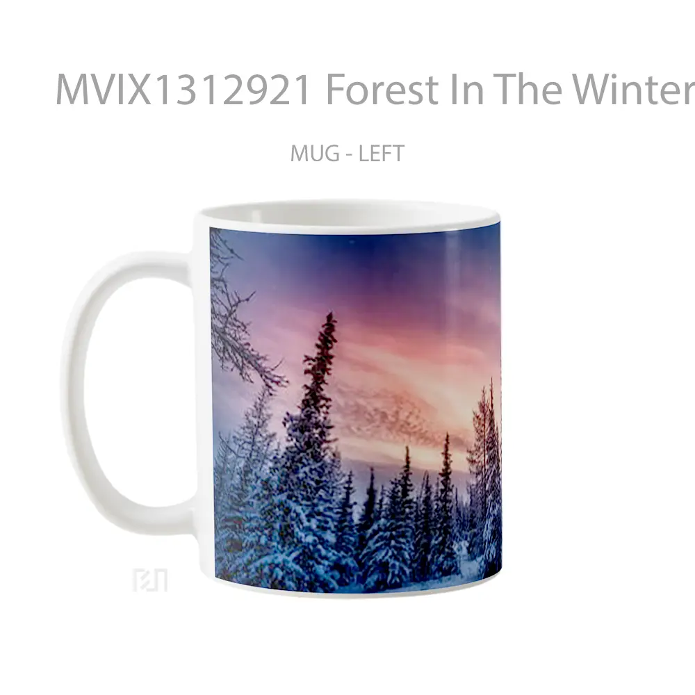 Mug Forest In The Winter Gelas Pemandangan Alam - All-side / Desain